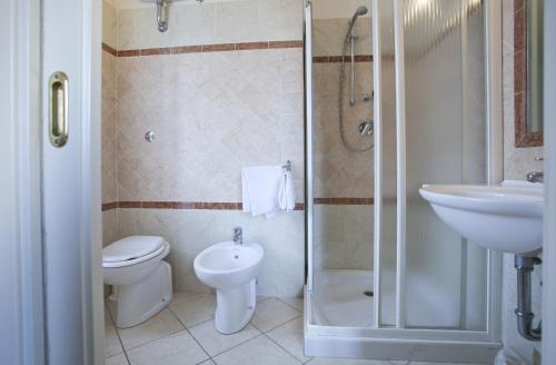 Koupelna v ubytování Albergo Stella