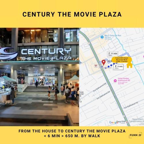 a map of the lobby of a shopping mall at 10mins BTS Skytrain Onnut station in Amphoe Phra Khanong