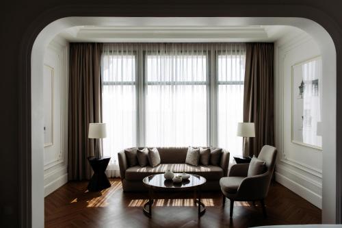 Χώρος καθιστικού στο Souphattra Hotel Vientiane