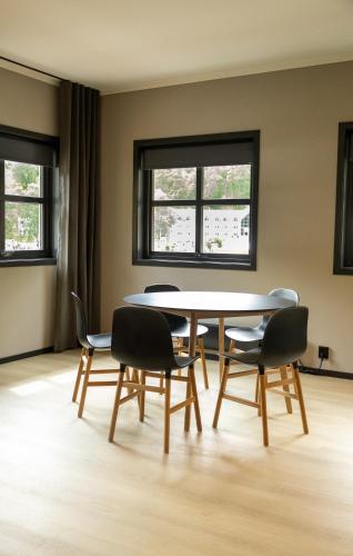 Posezení v ubytování Flåmsbrygga Apartments