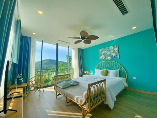 Voodi või voodid majutusasutuse Tropical Villa 3 bedrooms at Venus Resort by Flamingo- free entry ticket toas