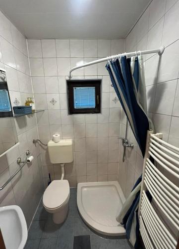 Koupelna v ubytování Apartma Karavanke