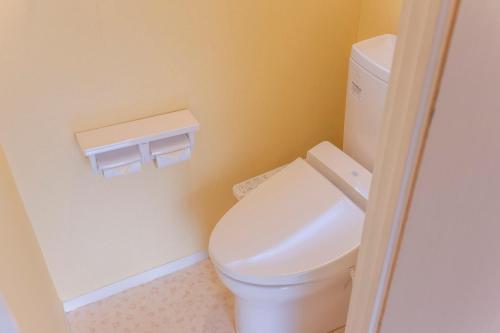 a bathroom with a white toilet in a room at Le Nessa Jyogasaki in Ito