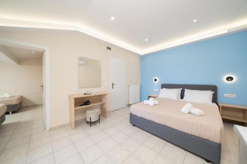 Katil atau katil-katil dalam bilik di Filalithis Studios & Apartments