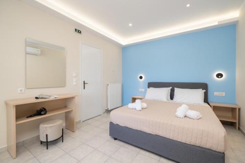 Katil atau katil-katil dalam bilik di Filalithis Studios & Apartments