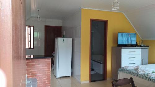 Dapur atau dapur kecil di Aconchego da Montanha - chalé