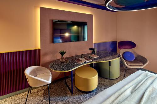 Χώρος καθιστικού στο Residence Lido Hotel