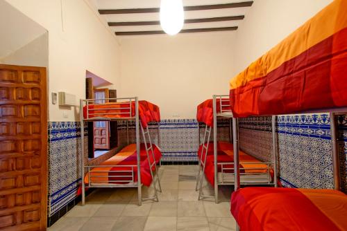 Ein Etagenbett oder Etagenbetten in einem Zimmer der Unterkunft Hostel Trotamundos