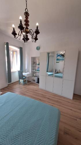 Red blue with private parking and Gray blue apartment