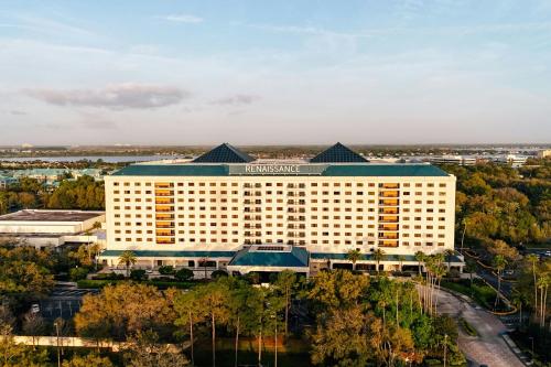 an aerial view of a large hotel building at Renaissance Orlando at SeaWorld® in Orlando