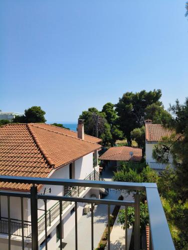 a view from the balcony of a house at Irina's Apartment 3 in Psakoudia