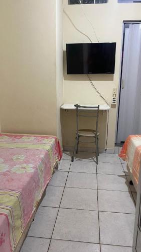 TV a/nebo společenská místnost v ubytování Pousada e Alojamento Engenho de Itaguaí