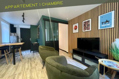 Μια τηλεόραση ή/και κέντρο ψυχαγωγίας στο Les Appartements du Pont Joubert