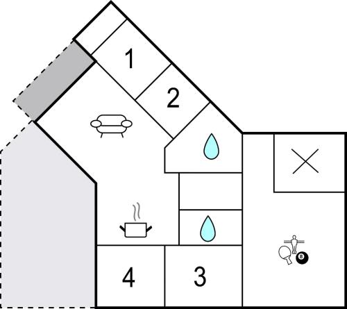 a crossword puzzle with a house illustration at 4 Bedroom Awesome Home In Egernsund in Egernsund