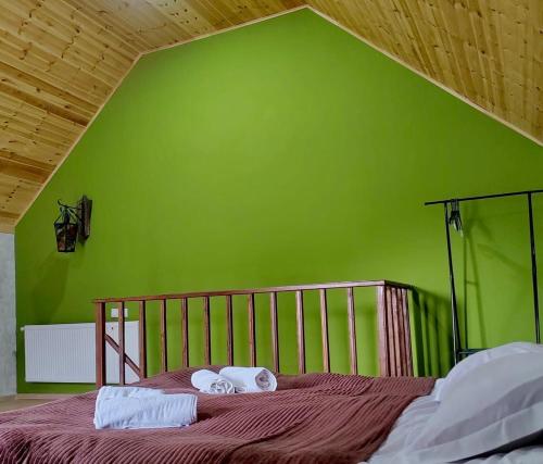 Postel nebo postele na pokoji v ubytování Cottage Shina