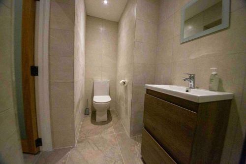 Ένα μπάνιο στο Peaceful Garden Studio near Gorey Sleeps 4 Parking