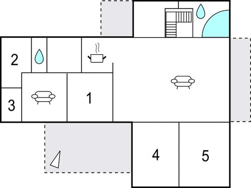 a block diagram of a diagram of a house at Holiday Home Glombak in Øsløs
