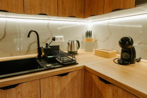 Dapur atau dapur kecil di Chata Barborka