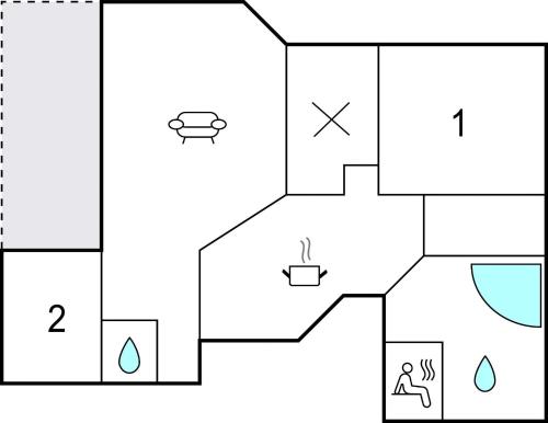 a floor plan of a house with a diagram at Holiday Home Råde Strandpark Ix in Årøsund