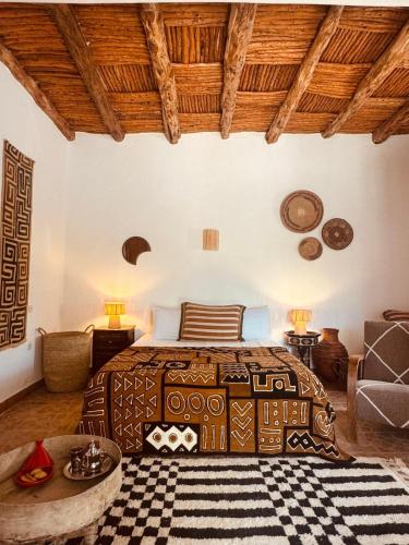 Posezení v ubytování Riad Eucalyptus, Ethnic Hotel