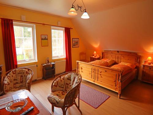 Katil atau katil-katil dalam bilik di Modern Apartment in Wittenbeck with Terrace, Fenced Garden