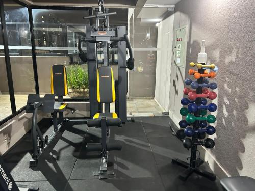 Fitness centrum a/nebo fitness zařízení v ubytování TOP quarto Stay Inn hotel 3 min Av Paulista