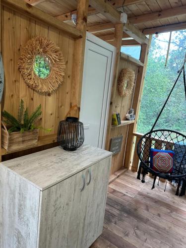 切尔诺莫雷茨Каравана Синята Маймуна плаж Градина # RV Blue Monkey on the beach的相册照片