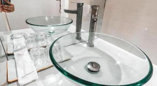Koupelna v ubytování LAVERO SUITES