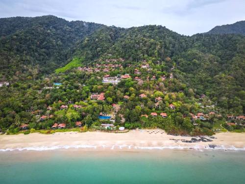 an aerial view of a resort on a beach at Pimalai Resort & Spa in Ko Lanta