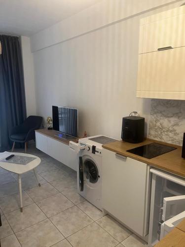Η κουζίνα ή μικρή κουζίνα στο Alex Apartment