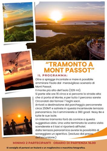 a flyer for a montessori sunset program at A casa di Giorgia lodge Nosy be Andilana in Nosy Be