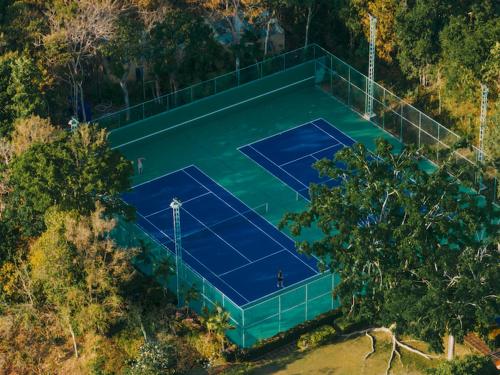 an overhead overhead view of a tennis court at Pimalai Resort & Spa in Ko Lanta