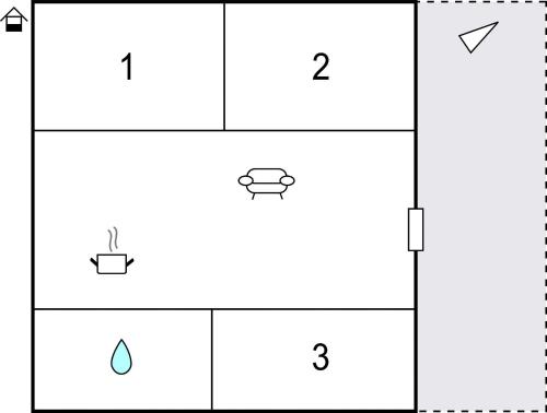 a grid of four squares with different numbers at Lovely Home In Löttorp With Wifi in Löttorp