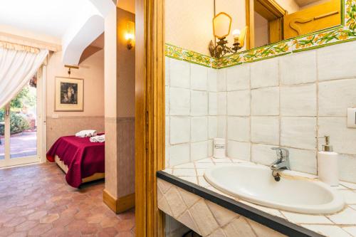 Phòng tắm tại Storica Villa Taormina