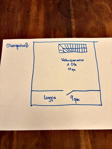 a drawing of a diagram on a piece of paper at Lütt Heidjer Hus 5 Sterne DTV in Buchholz in der Nordheide