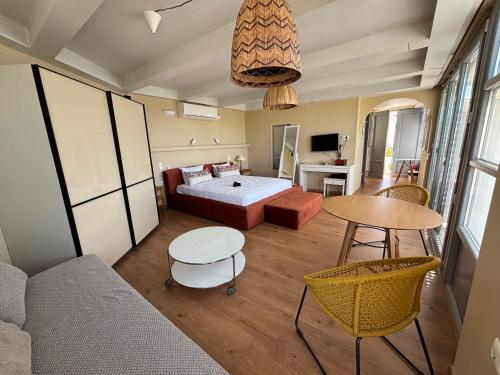 Ruang duduk di Villa Paradise in Naxos