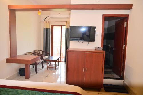 Kuchyň nebo kuchyňský kout v ubytování GVK Holiday Inn