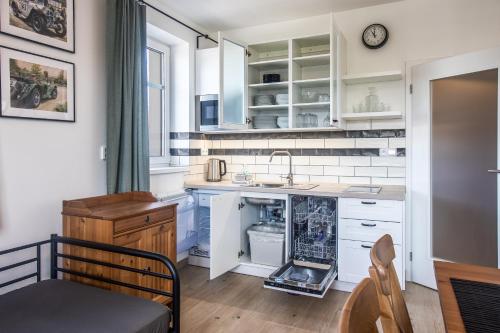Dapur atau dapur kecil di Penzion Helga