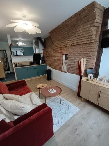 Posezení v ubytování Studio typique Albigeois - quartier calme