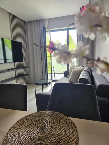 Μια τηλεόραση ή/και κέντρο ψυχαγωγίας στο Belle View Apartament 104