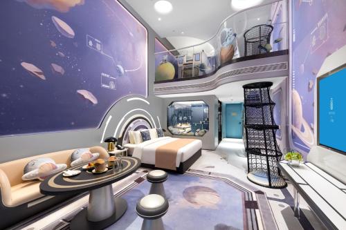 Χώρος καθιστικού στο Hainan Sangem Moon Hotel