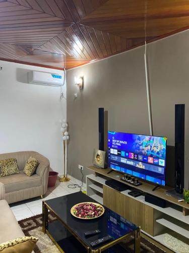 TV a/nebo společenská místnost v ubytování FABI House