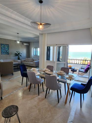 Χώρος καθιστικού στο Blue view appartement