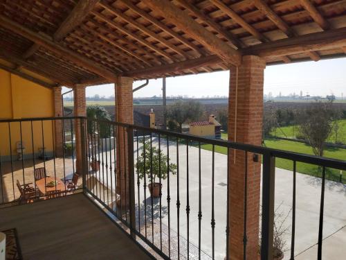 a view from the balcony of a house at Cascina Olmetto di Sotto in Ghedi
