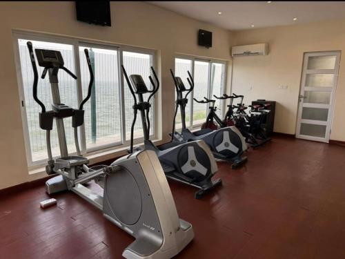 Fitness centrum a/nebo fitness zařízení v ubytování Luxury three bedroom with Pool, Gym, Ocean view in Banana Island
