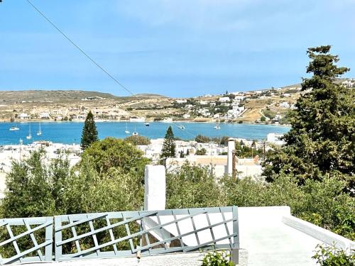 a view of a beach from a house at aeolian blu 5 in Parikia