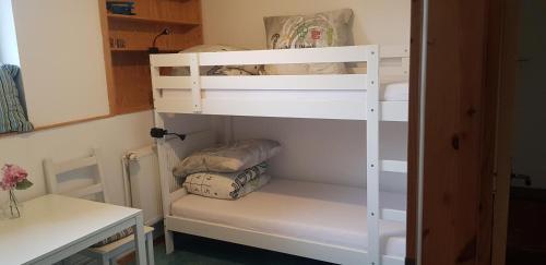 a white bunk bed in a room at Großer Stern in Stoltebüll