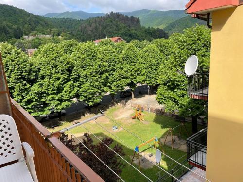 a view of a park with a playground at La Casetta in Calizzano
