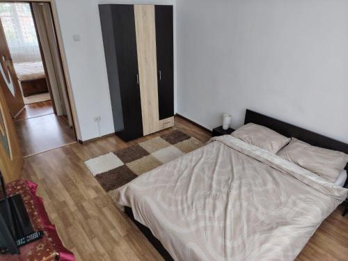 ピアトラ・ネアムツにあるApartament centralの部屋にベッドがある寝室