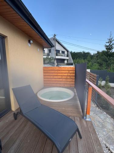 Balkón nebo terasa v ubytování A-Frame Paradise
